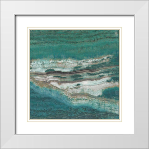 Azure II White Modern Wood Framed Art Print with Double Matting by Jill, Susan