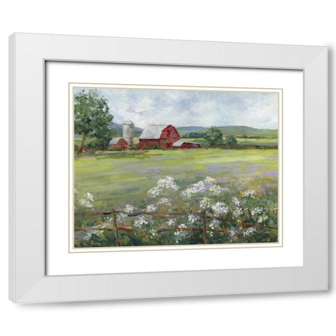 Summer at the Farm White Modern Wood Framed Art Print with Double Matting by Swatland, Sally