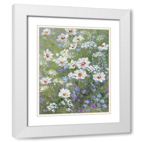 Springtime Flower White Modern Wood Framed Art Print with Double Matting by Swatland, Sally