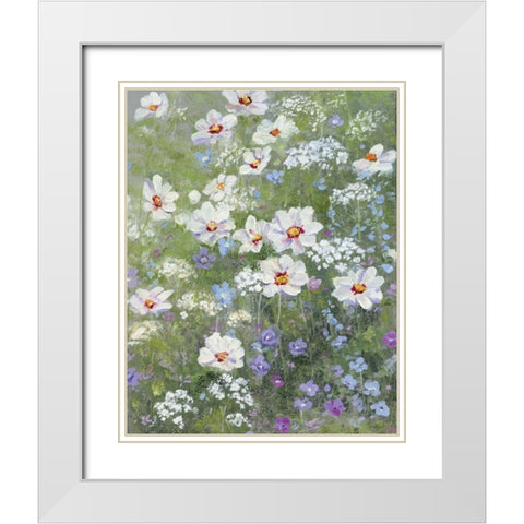 Springtime Flower White Modern Wood Framed Art Print with Double Matting by Swatland, Sally