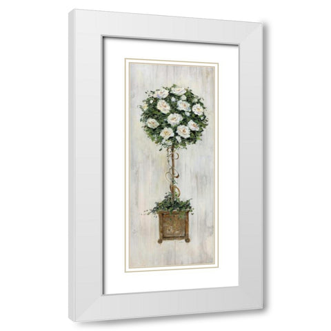 Woodgrain Topiary White Modern Wood Framed Art Print with Double Matting by Swatland, Sally