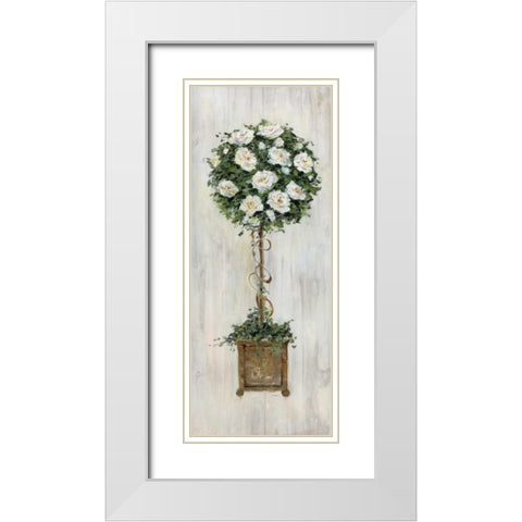 Woodgrain Topiary White Modern Wood Framed Art Print with Double Matting by Swatland, Sally