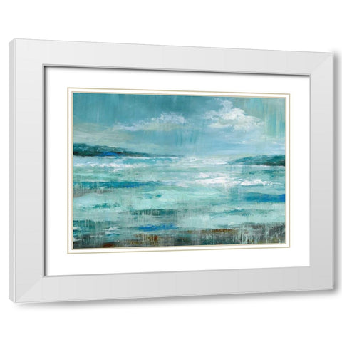 Isle Inlet White Modern Wood Framed Art Print with Double Matting by Nan