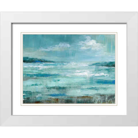 Isle Inlet White Modern Wood Framed Art Print with Double Matting by Nan