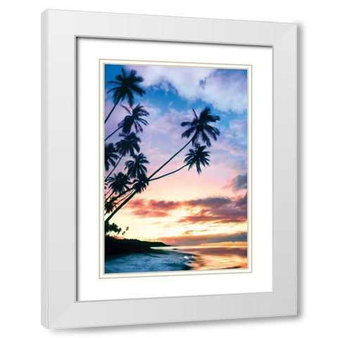 Molokai Palms At White Modern Wood Framed Art Print with Double Matting by Delimont, Danita