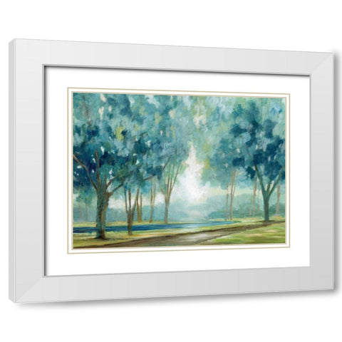 Ombre Afternoon White Modern Wood Framed Art Print with Double Matting by Nan