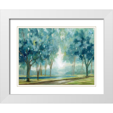 Ombre Afternoon White Modern Wood Framed Art Print with Double Matting by Nan