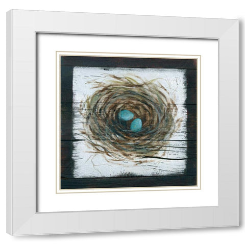 Stained Nest White Modern Wood Framed Art Print with Double Matting by Robinson, Carol