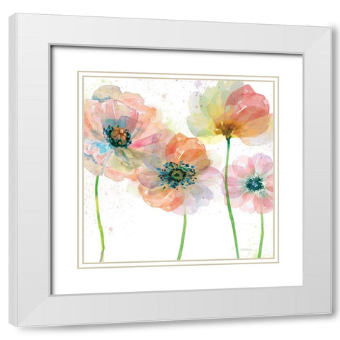 Summer Fields I White Modern Wood Framed Art Print with Double Matting by Robinson, Carol