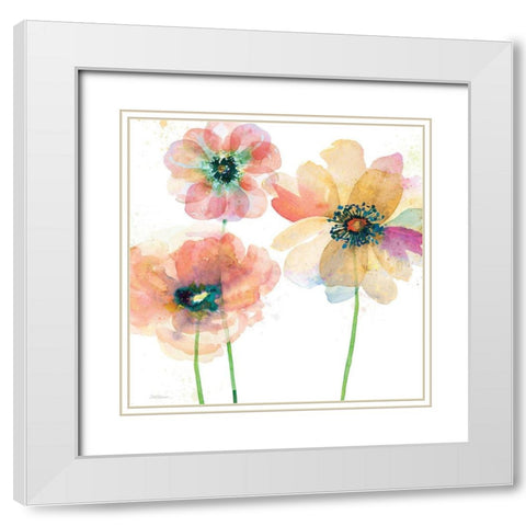 Summer Fields II White Modern Wood Framed Art Print with Double Matting by Robinson, Carol