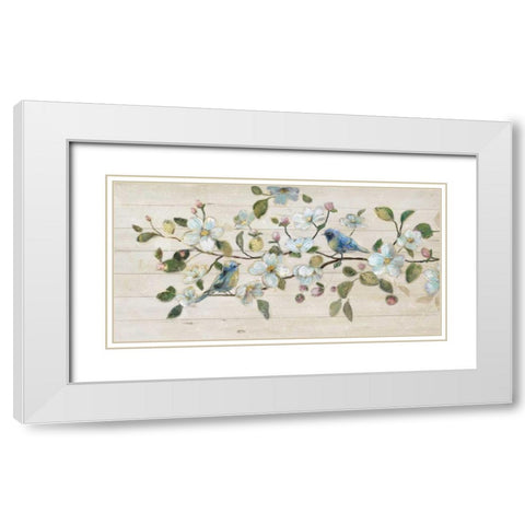 Shiplap Duet White Modern Wood Framed Art Print with Double Matting by Nan