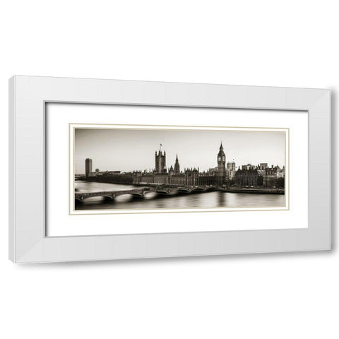 City In Motion White Modern Wood Framed Art Print with Double Matting by Delimont, Danita
