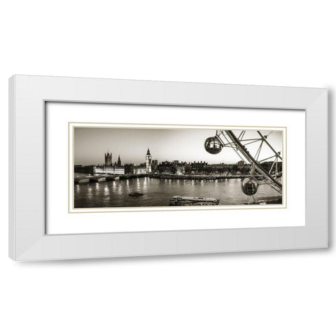 Eyes Over Thames White Modern Wood Framed Art Print with Double Matting by Delimont, Danita