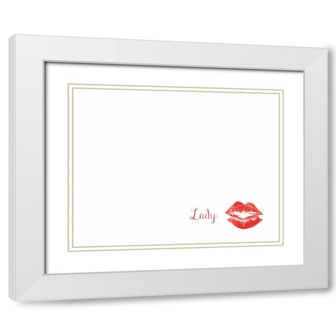 Gentleman And Lady White Modern Wood Framed Art Print with Double Matting by CAD Designs