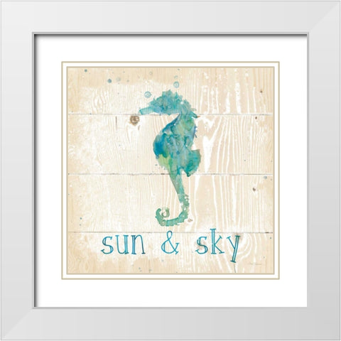Sun And Sky White Modern Wood Framed Art Print with Double Matting by Robinson, Carol
