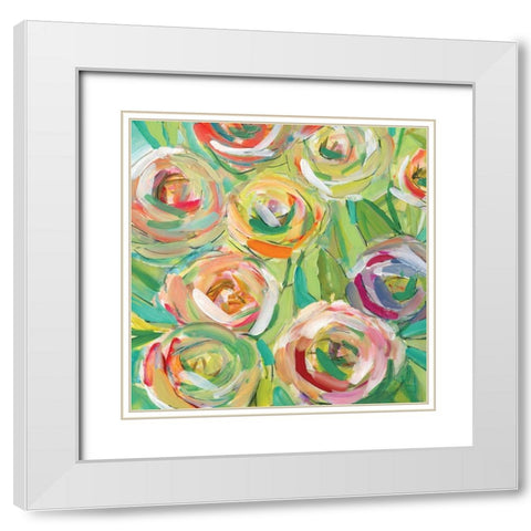 Summer Sangria White Modern Wood Framed Art Print with Double Matting by Robinson, Carol