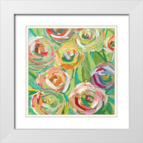 Summer Sangria White Modern Wood Framed Art Print with Double Matting by Robinson, Carol