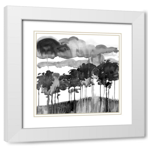 Cerulean Sky White Modern Wood Framed Art Print with Double Matting by Troise Heidel, Theresa