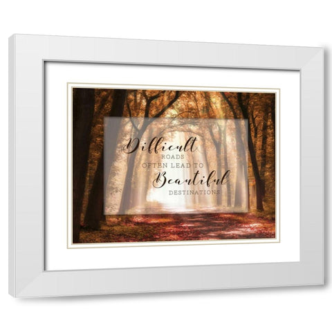 Beautiful White Modern Wood Framed Art Print with Double Matting by Van de Goor, Lars