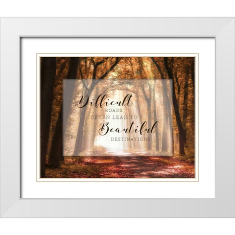 Beautiful White Modern Wood Framed Art Print with Double Matting by Van de Goor, Lars