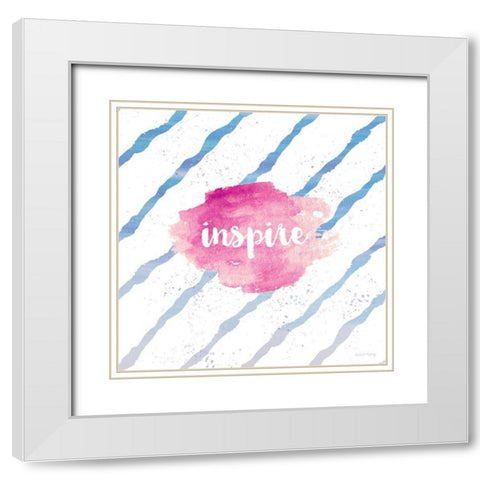 Inspire White Modern Wood Framed Art Print with Double Matting by Murray, Amanda