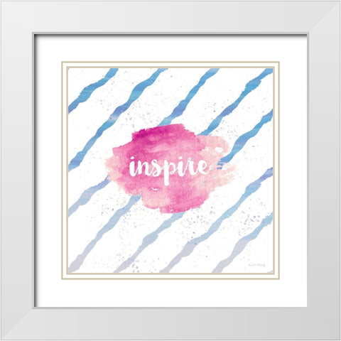 Inspire White Modern Wood Framed Art Print with Double Matting by Murray, Amanda