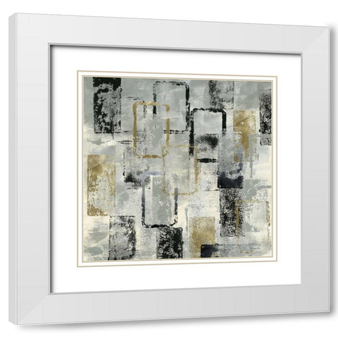 Rectangle Glam White Modern Wood Framed Art Print with Double Matting by Craven, Katrina