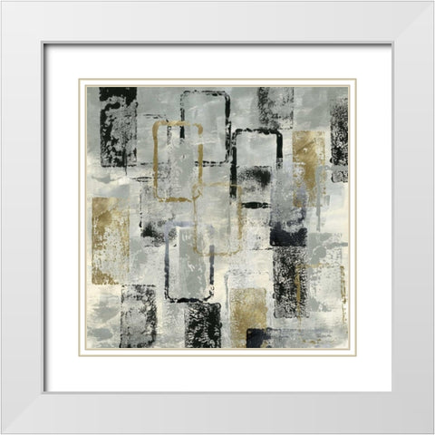 Rectangle Glam White Modern Wood Framed Art Print with Double Matting by Craven, Katrina