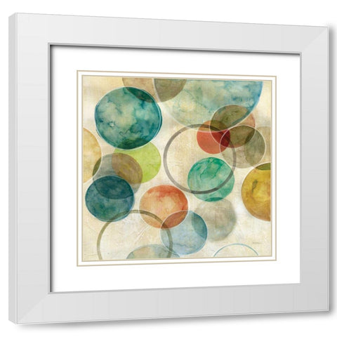 Spatial Curves I White Modern Wood Framed Art Print with Double Matting by Robinson, Carol