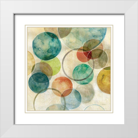 Spatial Curves I White Modern Wood Framed Art Print with Double Matting by Robinson, Carol
