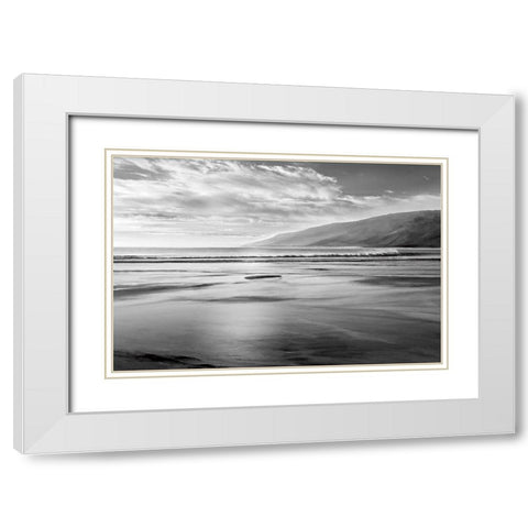 Contemplating White Modern Wood Framed Art Print with Double Matting by Calascibetta, Mike
