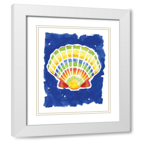 Bright Shell White Modern Wood Framed Art Print with Double Matting by Nan