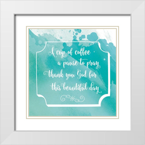 Beatuiful Day White Modern Wood Framed Art Print with Double Matting by Murray, Amanda