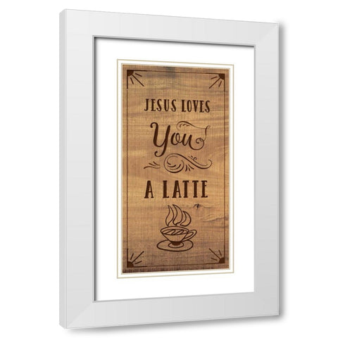 Jesus Loves You A White Modern Wood Framed Art Print with Double Matting by Murray, Amanda