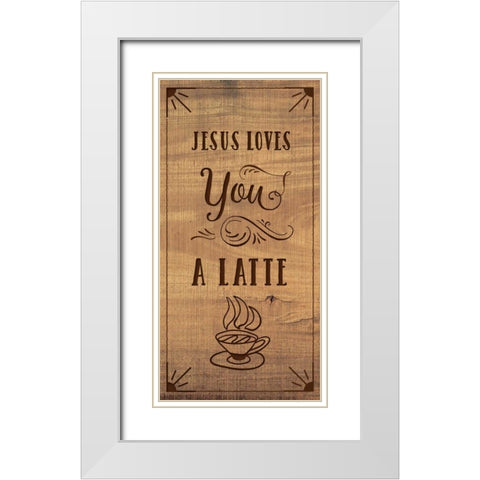 Jesus Loves You A White Modern Wood Framed Art Print with Double Matting by Murray, Amanda