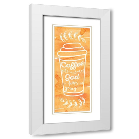 Keeps Me Going White Modern Wood Framed Art Print with Double Matting by Murray, Amanda