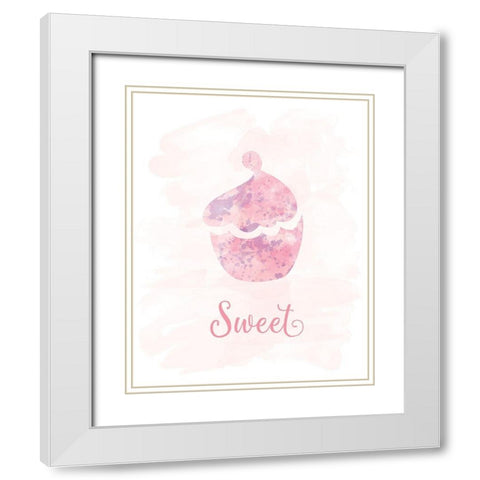 Sweet White Modern Wood Framed Art Print with Double Matting by Murray, Amanda