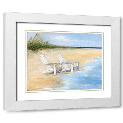 Water View White Modern Wood Framed Art Print with Double Matting by Swatland, Sally