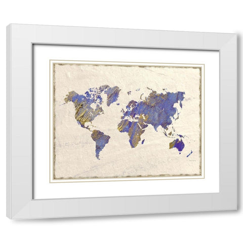 Painterly World White Modern Wood Framed Art Print with Double Matting by Murray, Amanda