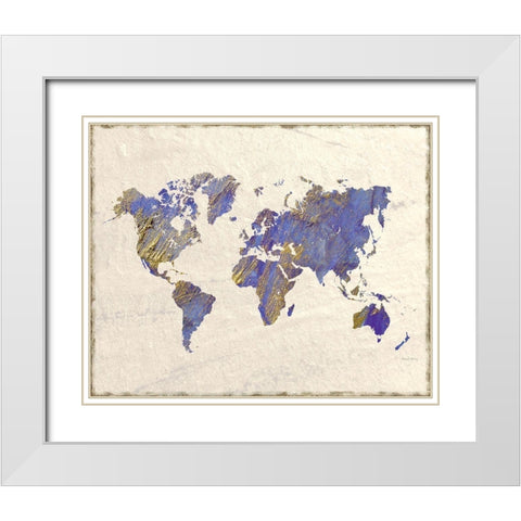 Painterly World White Modern Wood Framed Art Print with Double Matting by Murray, Amanda