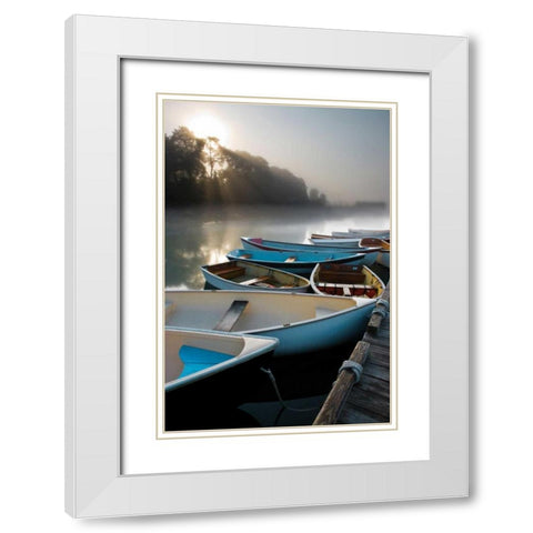 Skiffs In The White Modern Wood Framed Art Print with Double Matting by Delimont, Danita