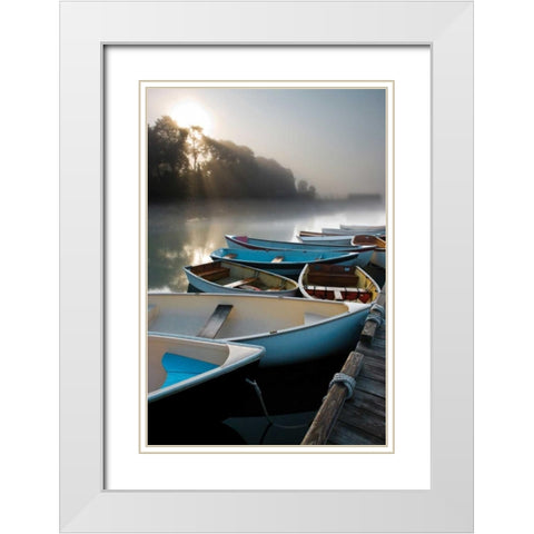 Skiffs In The White Modern Wood Framed Art Print with Double Matting by Delimont, Danita