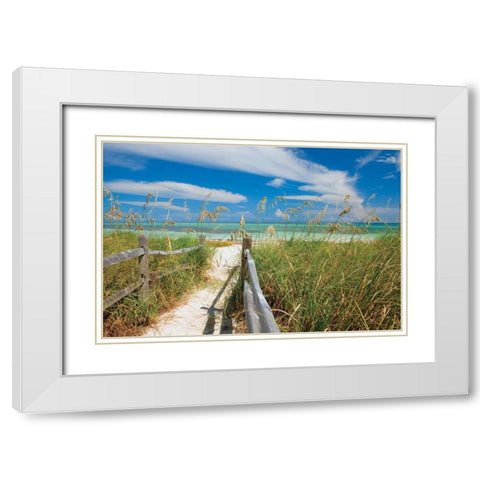 Secluded Keys White Modern Wood Framed Art Print with Double Matting by Delimont, Danita