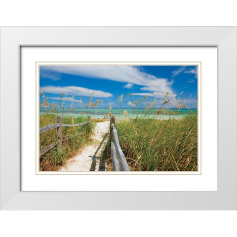Secluded Keys White Modern Wood Framed Art Print with Double Matting by Delimont, Danita