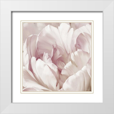 Intimate Blush I White Modern Wood Framed Art Print with Double Matting by Levashov, Igor