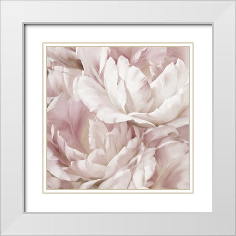 Intimate Blush IV White Modern Wood Framed Art Print with Double Matting by Levashov, Igor