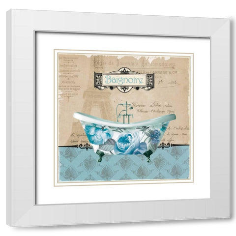 Jardin Baignoire White Modern Wood Framed Art Print with Double Matting by Robinson, Carol