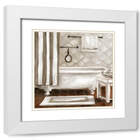 Soak Simplicity White Modern Wood Framed Art Print with Double Matting by Robinson, Carol