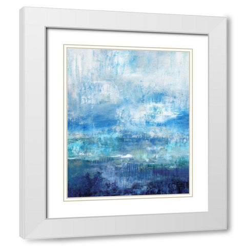 Morning Mist White Modern Wood Framed Art Print with Double Matting by Nan