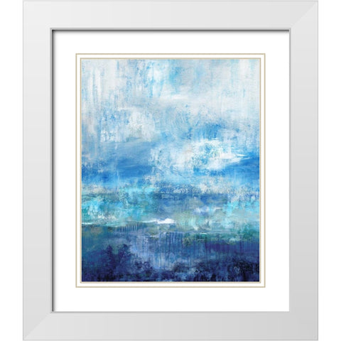 Morning Mist White Modern Wood Framed Art Print with Double Matting by Nan